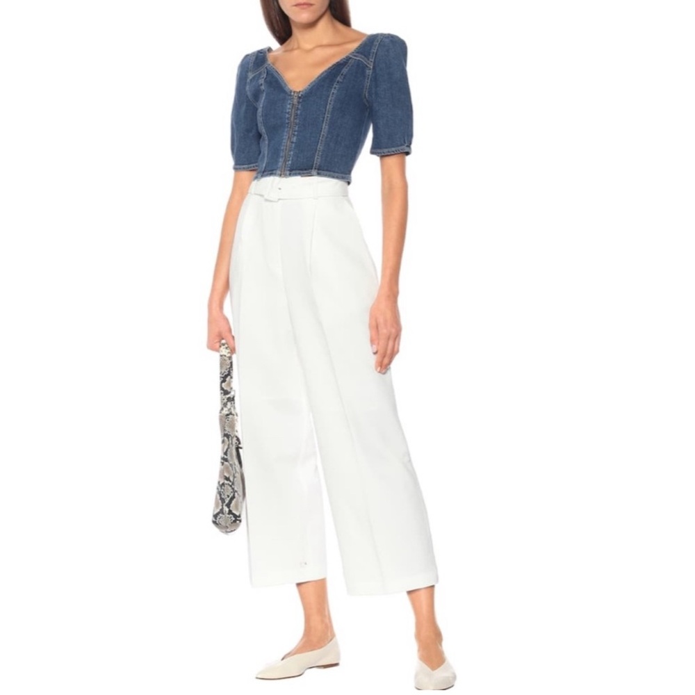GRLFRND Ember denim crop top